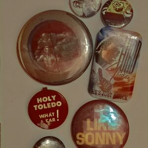 Small Lot Assorted 1960's To Now Advertising Button Pins